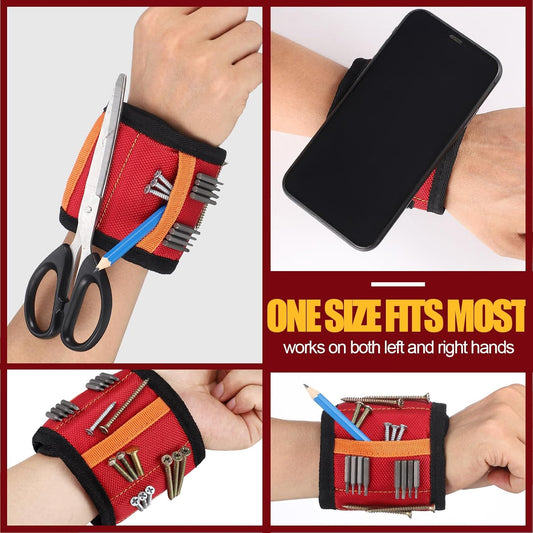 additional storage pockets for non-magnetic items (screws, washers, drill bits)