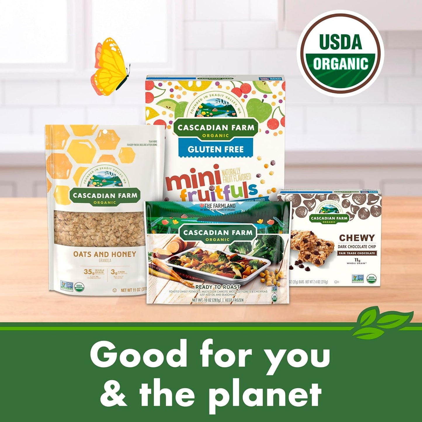 Cascadian Farm Organic Mini Fruitfuls Cereal – Portable Gluten Free Snack for Road Trips
