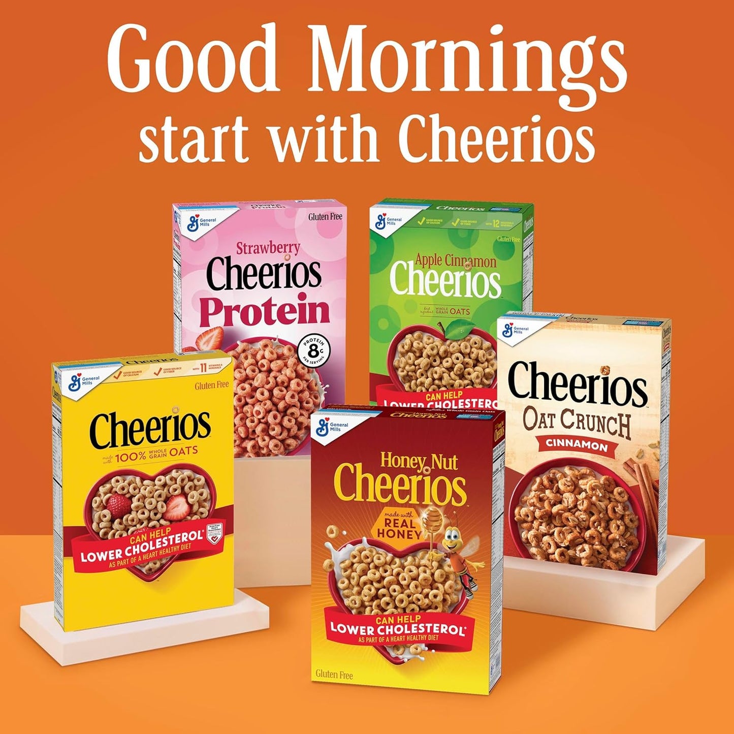 Cheerios Hearty Nut Medley Maple Cinnamon – Quick Energy Breakfast Cereal for Busy Work Mornings, 34g Whole Grain, 20 oz