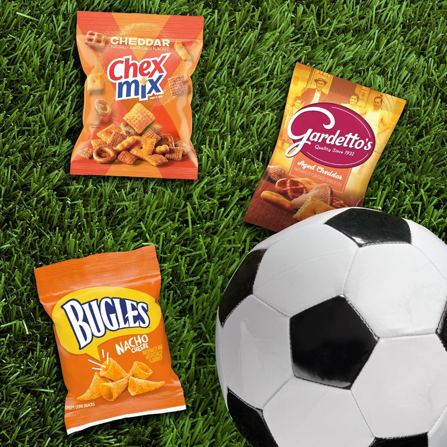 General Mills Cheesy Snack Variety Pack – Road Trip & Car Cup Holder Snack Bags, Chex Mix, Bugles & Gardetto's 20 ct
