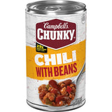 Campbell's Chunky Roadhouse Chili with Beans – Post-Workout Protein Bowl for Recovery Nights, 19 oz Can