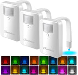 Chunace Toilet Night Light for Kids Potty Training – Motion Sensor 16 Color LED Bowl Light, Child Safe Battery Powered Bathroom Helper 3 Pack