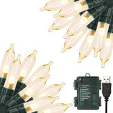 LED String Lights with 8 Modes and Memory Timer, Cozy Bedroom and Living Room Decor in Warm White, Waterproof USB or Battery Powered Fairy Lights