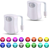 GlowNGo Toilet Night Light – Quirky Housewarming Gift and White Elephant Gag, Motion Activated Color Changing Bathroom Lamp