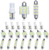 CarLed Co 24-Piece LED Interior Bulb Set – No-Flicker Plug-and-Play Replacement for Safer Night Driving
