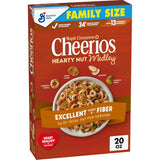 Cheerios Hearty Nut Medley Maple Cinnamon – Quick Energy Breakfast Cereal for Busy Work Mornings, 34g Whole Grain, 20 oz