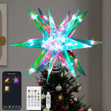 Christmas Star Tree Topper – Thoughtful Holiday Gift for Her, App Control RGB Crystal Light