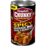 Campbell's Chunky Spicy Sausage Mac Soup, 18.8 oz Can – Single-Can Pantry Staple for Clutter-Free Apartment Kitchens