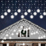 Lumiluxe Weatherproof Icicle Curtain Lights – Patio and Pergola Outdoor String, IP44 Rain-Resistant Glow