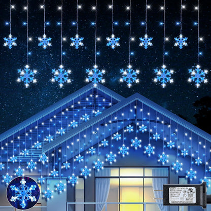 144 led curtain with 12 drops across 6.5ft width and 9.8ft lead wire