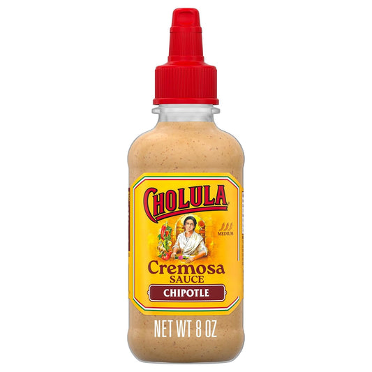 8 fl oz squeezable plastic bottle with flip-top cap for one-handed dispensing