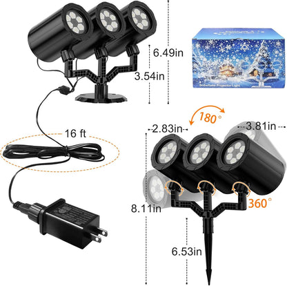 [Brand] Snowflake Projector Lamp – Cozy Bedroom and Living Room Winter Decor