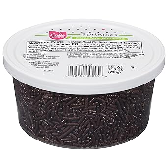 Cake Mate Rainbow Sprinkles – Family Baking Essential for Kids' Birthday Cakes, School Bake Sales, and Sensory Play Activities, 10.5 oz Tub