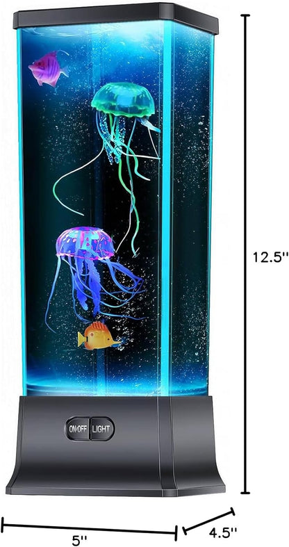 CALOVER Jellyfish Lamp – Safe Night Light for Kids Bedroom, No Flame Auto Shut-Off for Peace of Mind
