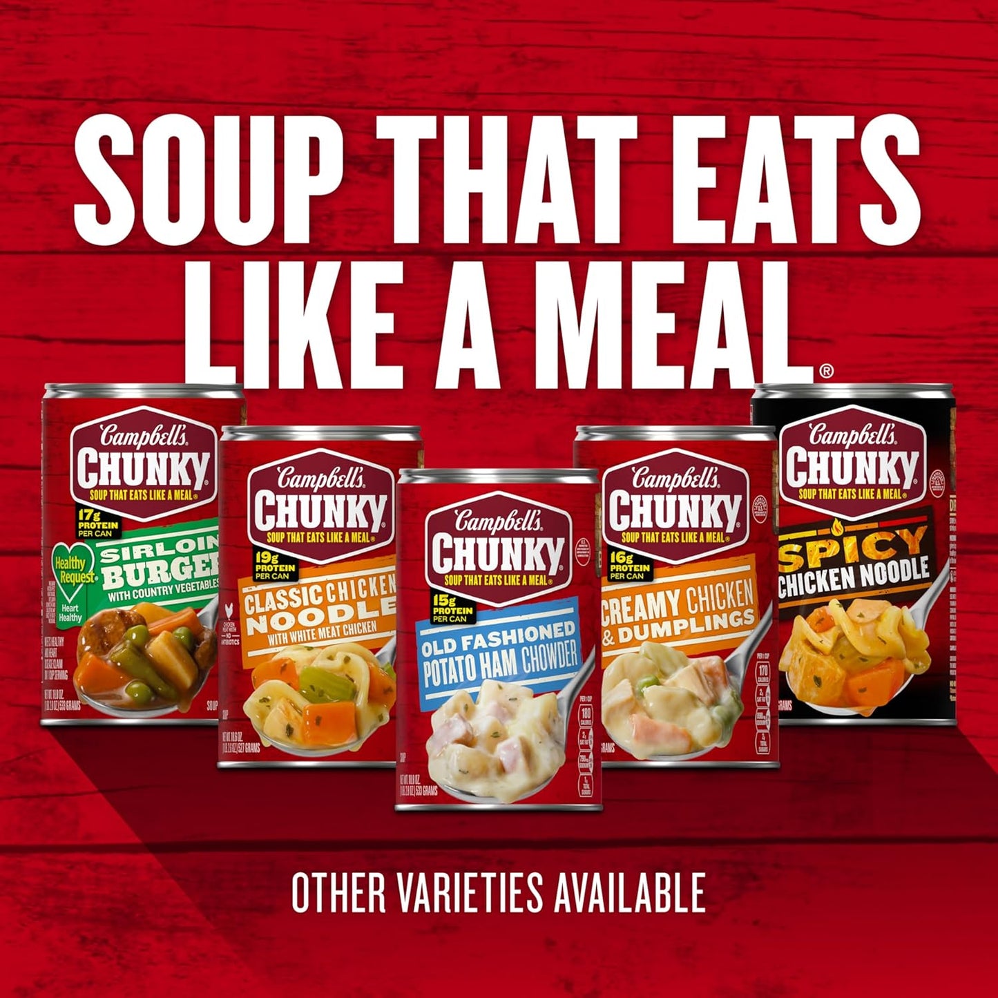 Campbell's Chunky Healthy Request Chicken and Sausage Gumbo Soup, 18.8 Oz Can – Lower Sodium Heart Healthy Comfort Meal