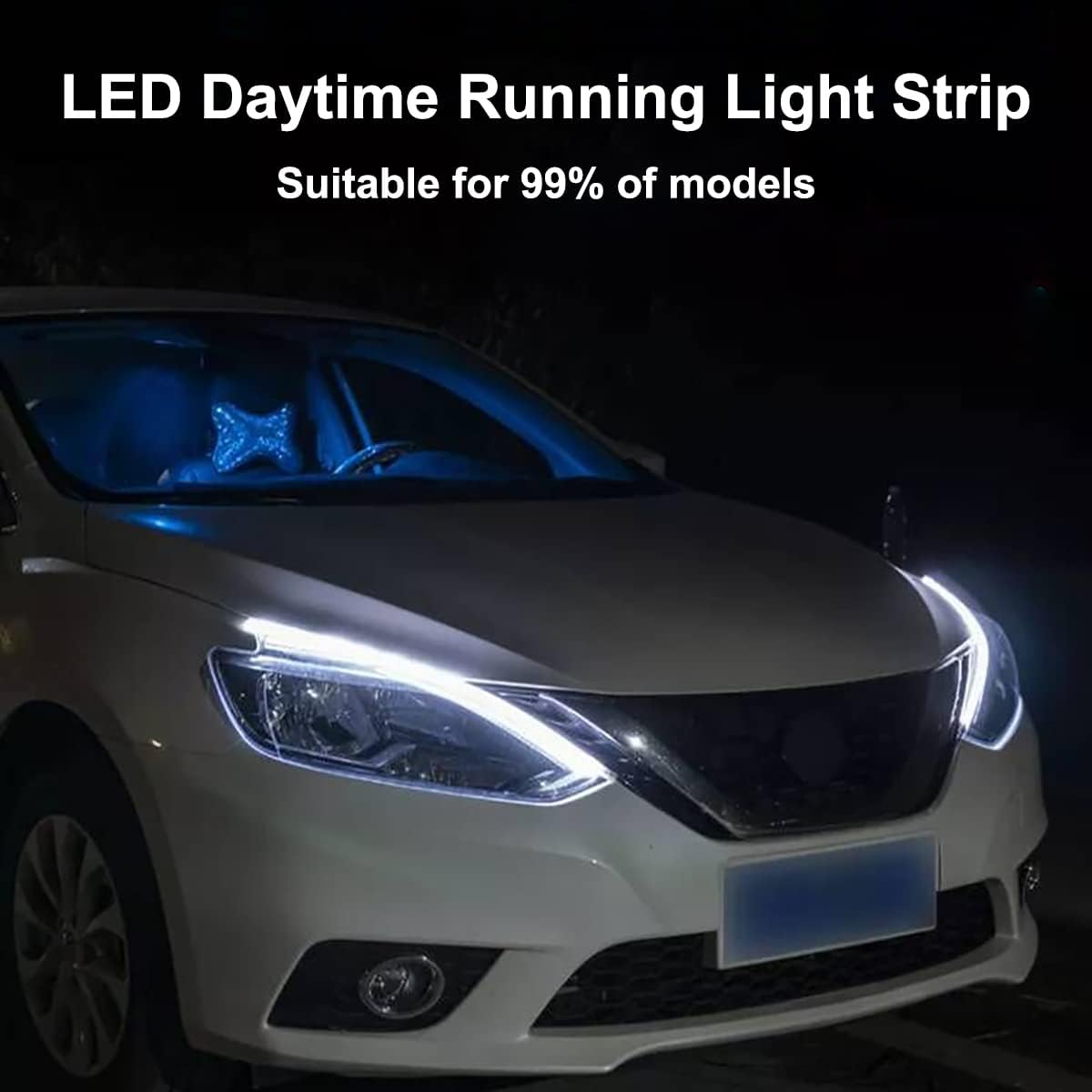 Car LED Strip Lights – High-Visibility DRL and Sequential Turn Signal for Safer Highway Commuting