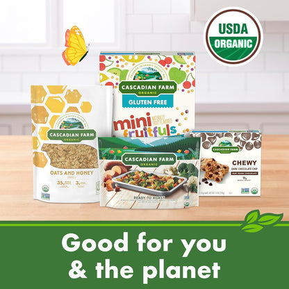 Cascadian Farm Organic Granola with No Added Sugar, Blueberry Vanilla Travel Snack for Hiking Packs and Road Trip Cup Holders