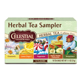 Celestial Seasonings Herbal Tea Sampler – Caffeine-Free Afternoon Focus Brew for the Home Office, 18 Bags