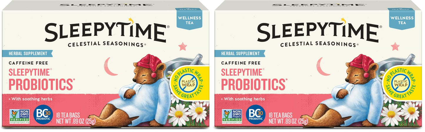 Celestial Seasonings Sleepytime Echinacea Herbal Tea – Caffeine Free Bedtime Drink for Couples Evenings