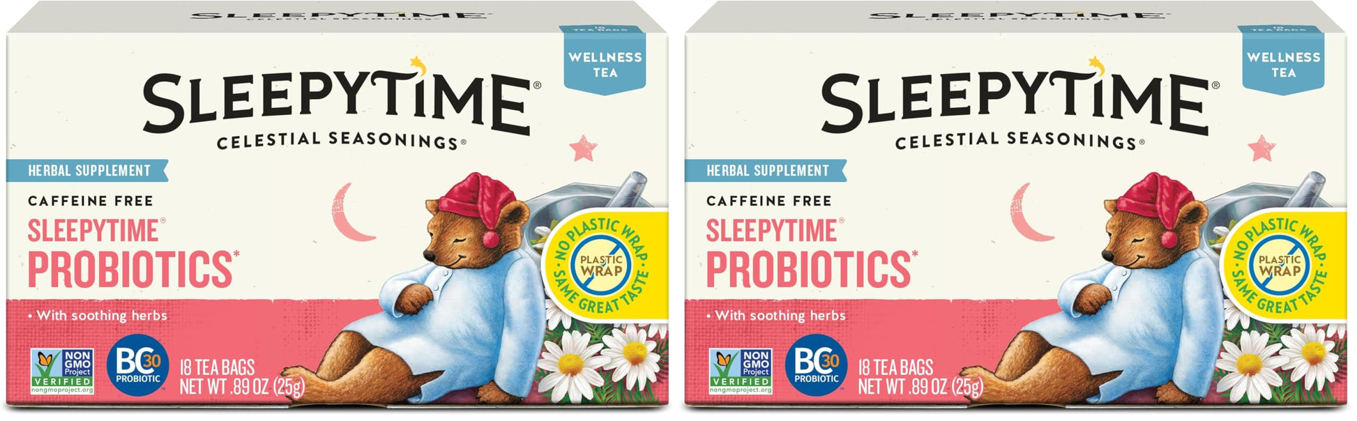 Celestial Seasonings Sleepytime Echinacea Herbal Tea – Caffeine Free Bedtime Drink for Couples Evenings