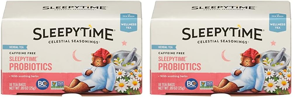 Celestial Seasonings Sleepytime Echinacea Herbal Tea – Caffeine Free Bedtime Drink for Couples Evenings