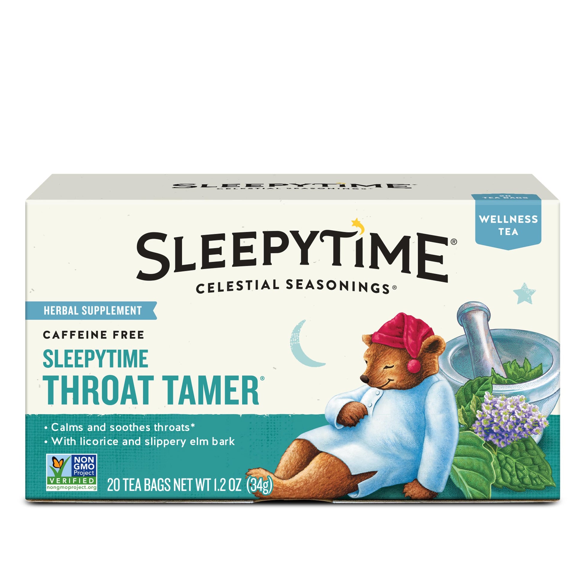 Celestial Seasonings Sleepytime Echinacea Herbal Tea – Caffeine Free Bedtime Drink for Couples Evenings