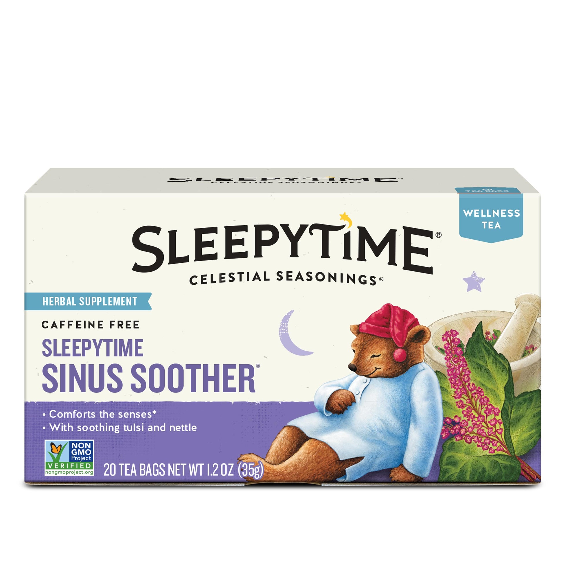 Celestial Seasonings Sleepytime Echinacea Herbal Tea – Caffeine Free Bedtime Drink for Couples Evenings