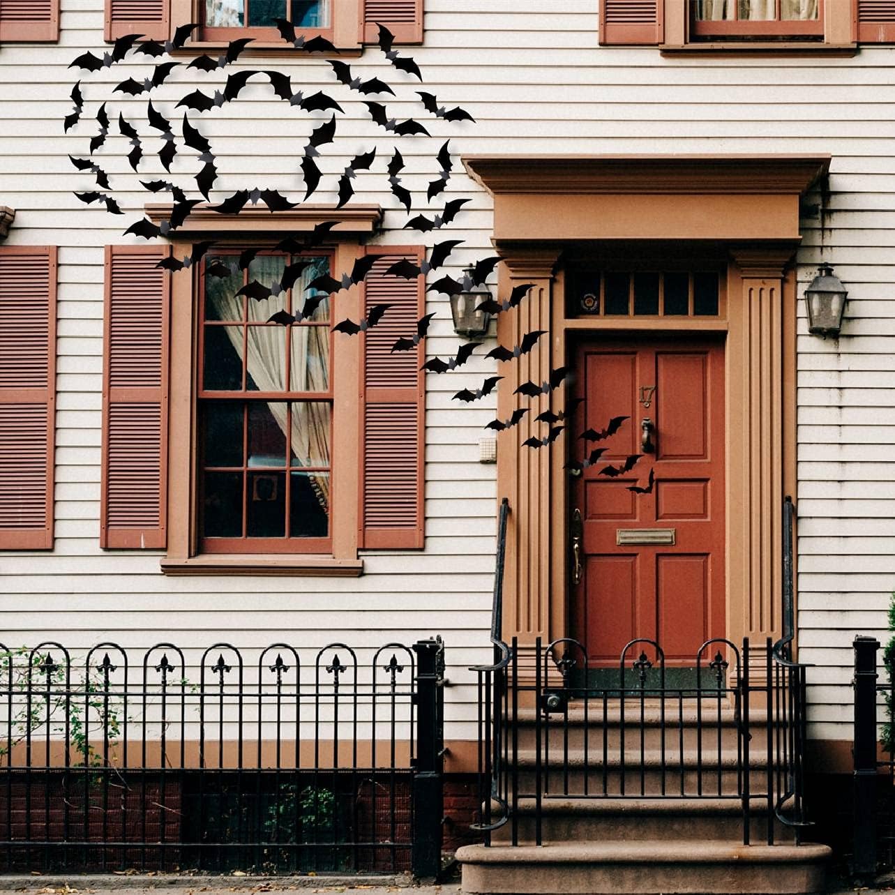 CESOF Halloween Bat Wall Decor Gift – 70-Piece 3D PVC Reusable Set for Friends, Neighbors & Seasonal Decor Lovers