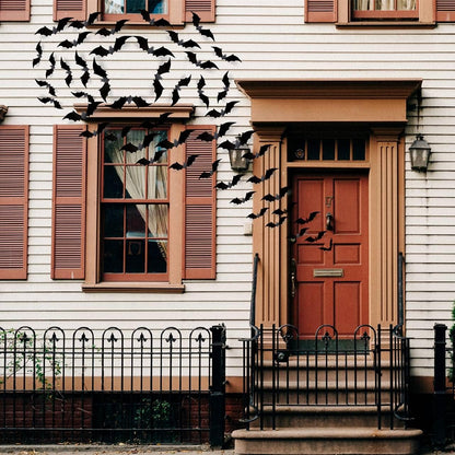 CESOF Halloween Bat Wall Decor Gift – 70-Piece 3D PVC Reusable Set for Friends, Neighbors & Seasonal Decor Lovers