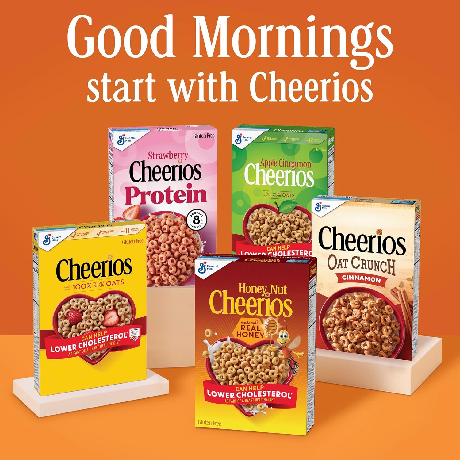 Cheerios Hearty Nut Medley Maple Cinnamon – Quick Energy Breakfast Cereal for Busy Work Mornings, 34g Whole Grain, 20 oz