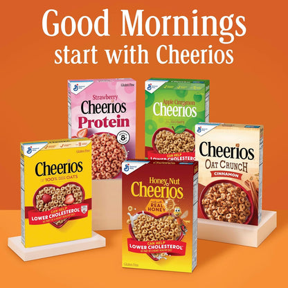 Cheerios Hearty Nut Medley Maple Cinnamon – Quick Energy Breakfast Cereal for Busy Work Mornings, 34g Whole Grain, 20 oz
