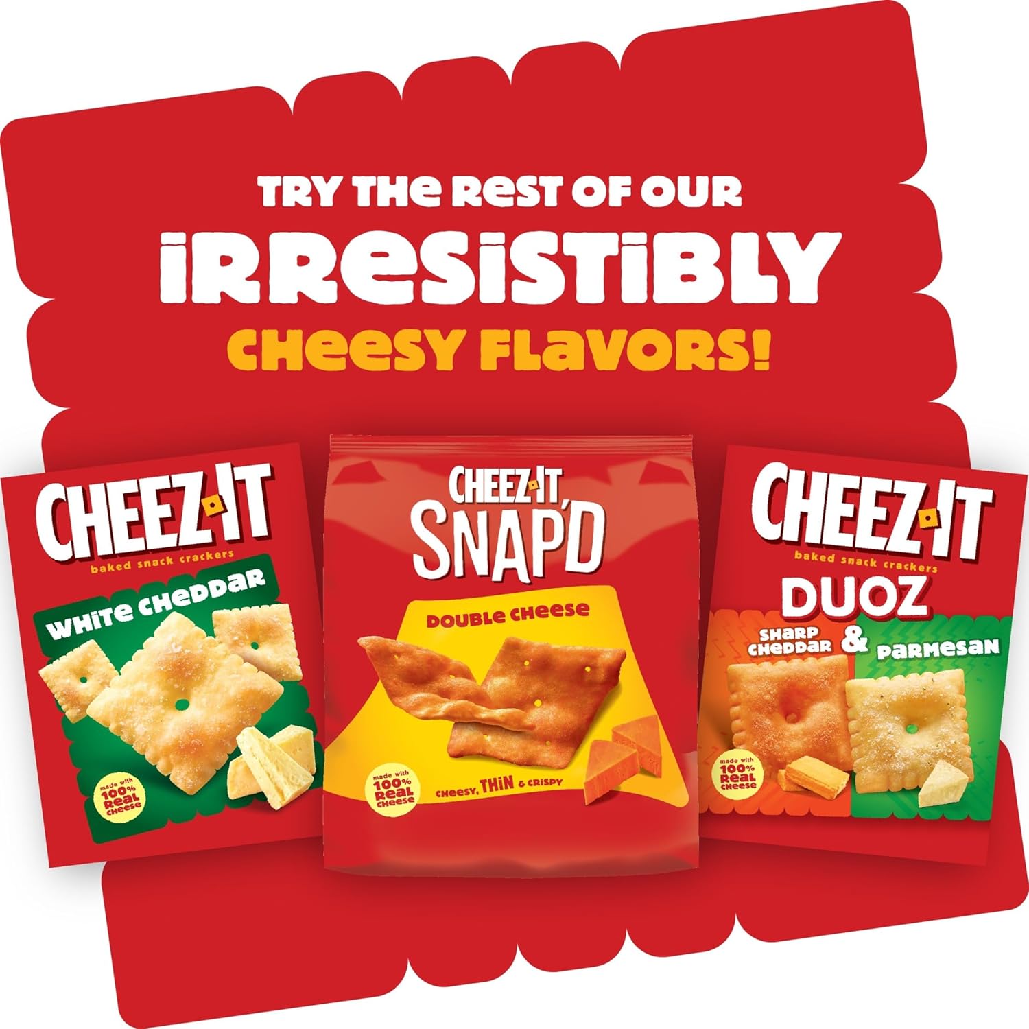 Cheez-It Grooves Sharp White Cheddar Crackers – Crowd-Pleasing Hostess Gift for Holiday Parties and Game-Day Gatherings, 17oz Family Box
