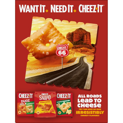 Cheez-It Grooves Sharp White Cheddar Crackers – Crowd-Pleasing Hostess Gift for Holiday Parties and Game-Day Gatherings, 17oz Family Box