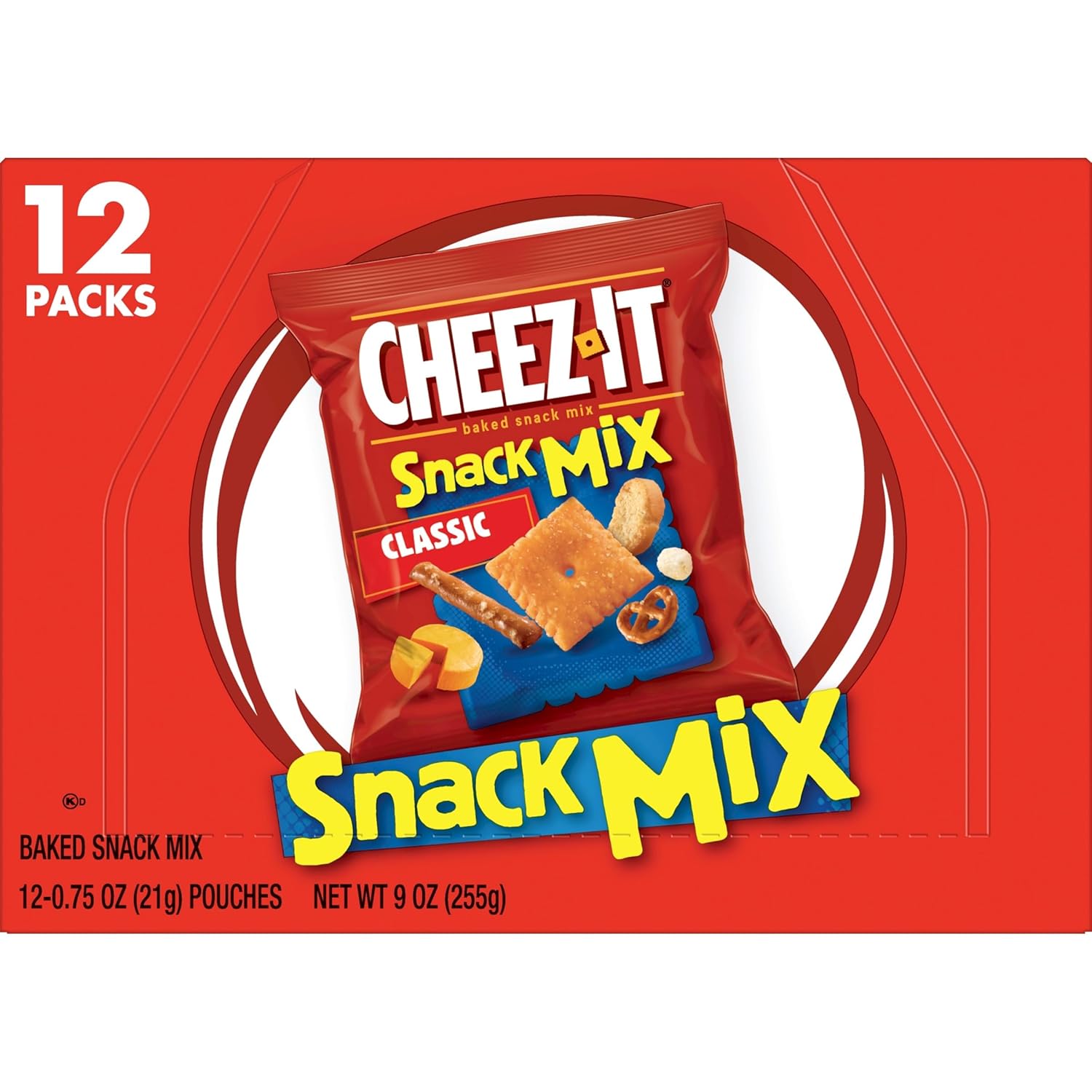 Cheez-It Snack Mix, Care Package Snack Variety, 12-Pouch Gift Box for Friends, Neighbors, and Hosts