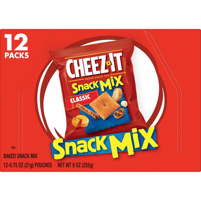 Cheez-It Snack Mix, Care Package Snack Variety, 12-Pouch Gift Box for Friends, Neighbors, and Hosts
