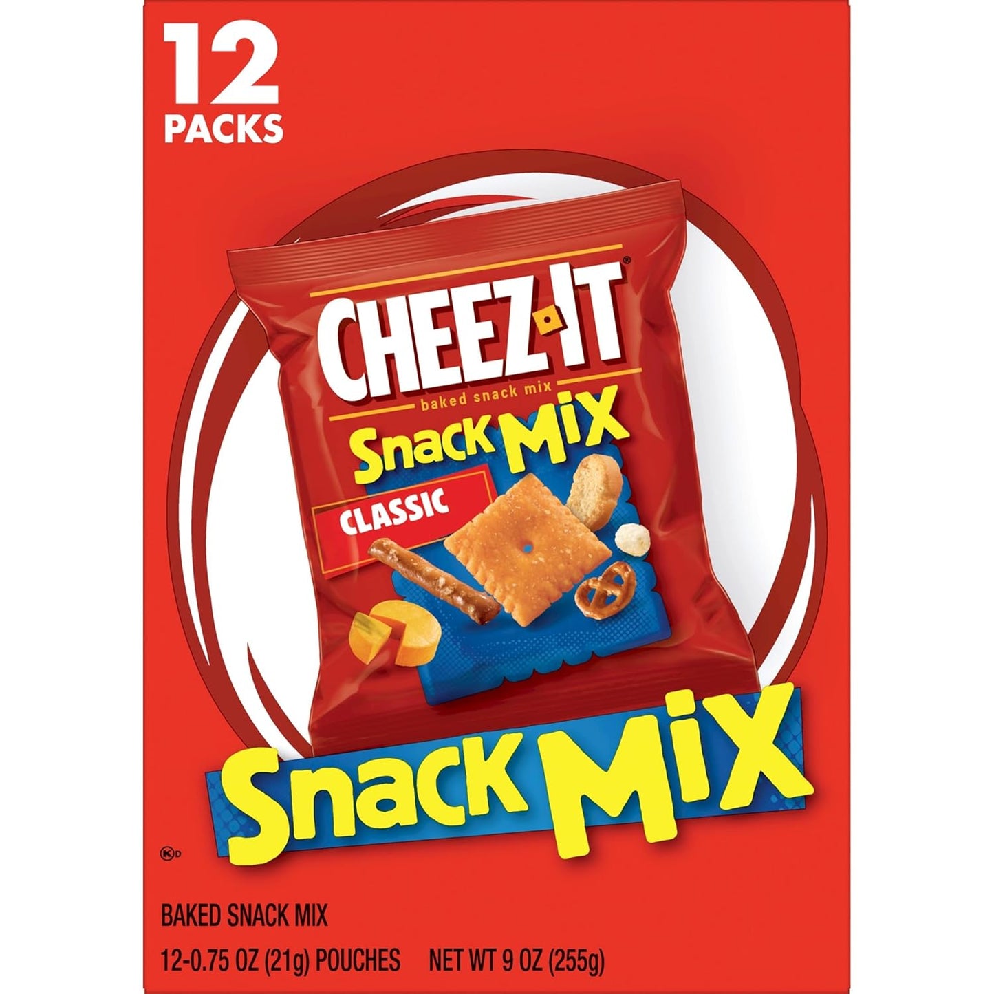 Cheez-It Snack Mix, Care Package Snack Variety, 12-Pouch Gift Box for Friends, Neighbors, and Hosts
