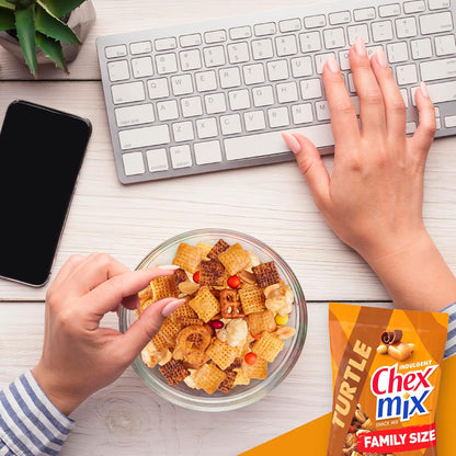 Chex Mix Turtle Snack Mix – Kid-Friendly Sweet and Salty Snack for Lunchboxes and Family Movie Nights