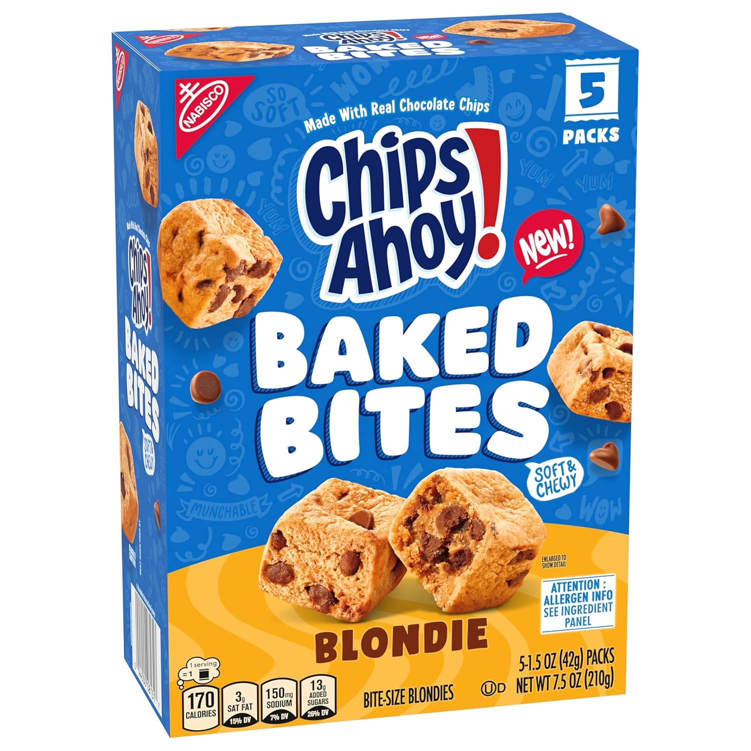 CHIPS AHOY! Baked Bites Blondie Snack Packs for Birthday Party Favor Bags