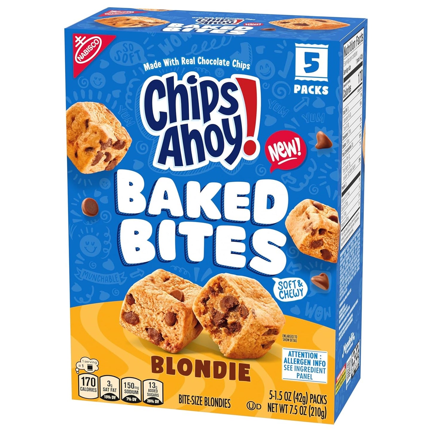 CHIPS AHOY! Baked Bites Blondie Snack Packs for Birthday Party Favor Bags