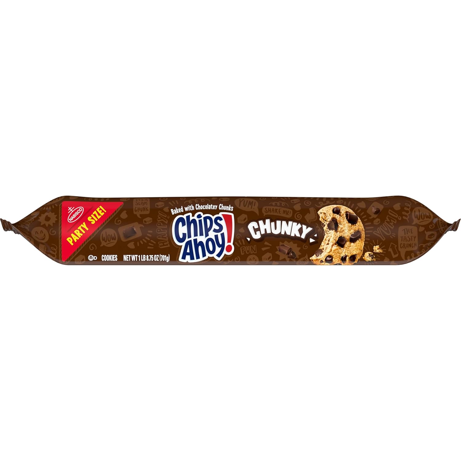 CHIPS AHOY! Chunky Chocolate Chip Cookies Party Size – Office Break Room Snack for Team Meetings, 24.75 oz