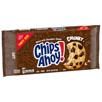CHIPS AHOY! Chunky Chocolate Chip Cookies Party Size – Office Break Room Snack for Team Meetings, 24.75 oz