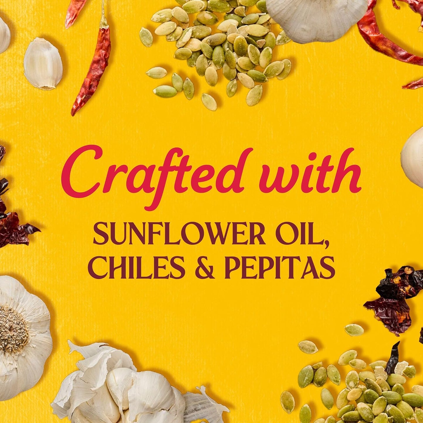 Cholula Chili Crisp Chiles & Pepitas – Clean-Ingredient Flavor Topping for Guilt-Free Family Meals, 8 oz