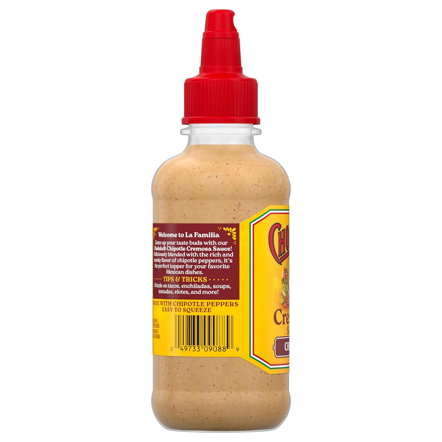 Cholula Chipotle Cremosa Sauce – Backyard Taco Bar Essential for Outdoor Grilling Season, 8 fl oz Squeezable Bottle
