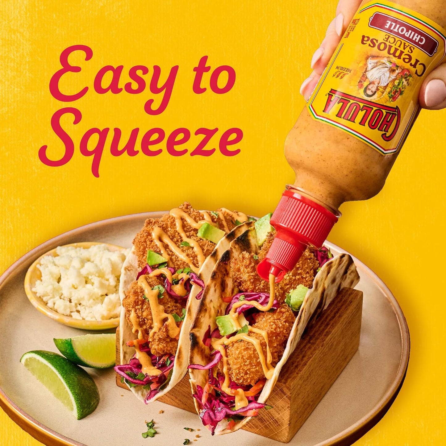 Cholula Chipotle Cremosa Sauce – Backyard Taco Bar Essential for Outdoor Grilling Season, 8 fl oz Squeezable Bottle