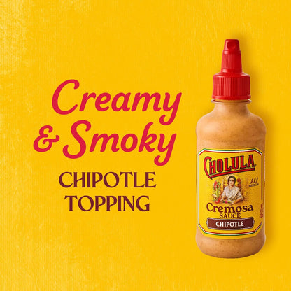 Cholula Chipotle Cremosa Sauce – Backyard Taco Bar Essential for Outdoor Grilling Season, 8 fl oz Squeezable Bottle