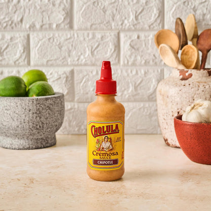 Cholula Chipotle Cremosa Sauce – Backyard Taco Bar Essential for Outdoor Grilling Season, 8 fl oz Squeezable Bottle