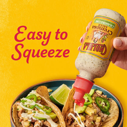 Cholula Cilantro Lime Cremosa Sauce – Backyard Taco Bar Topping for Cookouts & Grilling Nights, 8 fl oz Squeezable