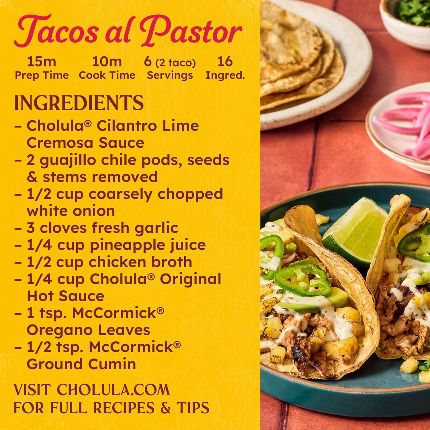 Cholula Cilantro Lime Cremosa Sauce – Backyard Taco Bar Topping for Cookouts & Grilling Nights, 8 fl oz Squeezable