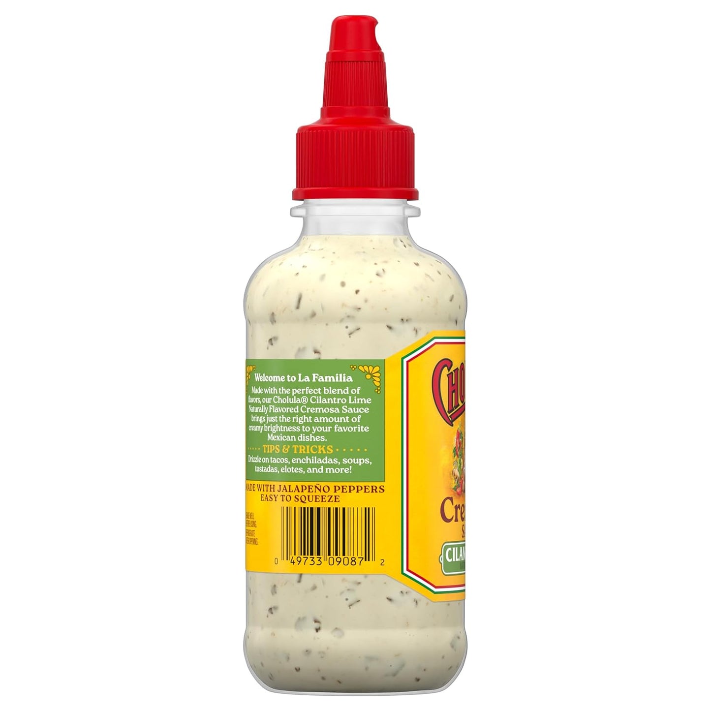 Cholula Cilantro Lime Cremosa Sauce – Backyard Taco Bar Topping for Cookouts & Grilling Nights, 8 fl oz Squeezable