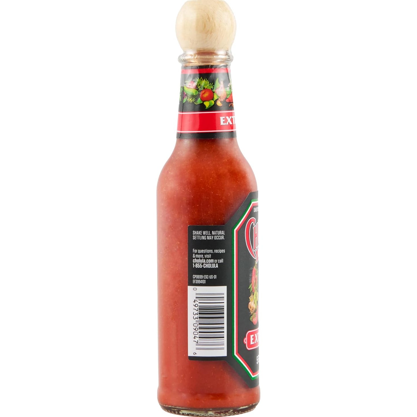 Cholula Hot Sauce Extra Hot – Camping and Cookout Heat Booster for Grilled Meats, 5 fl oz Glass Bottle